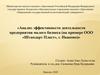 Анализ эффективности деятельности предприятия малого бизнеса ООО «Штандарт Пласт», г. Иваново