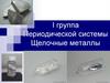 Первая группа периодической системы Менделеева. Щелочные металлы