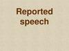 Reported speech