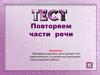 Части речи. Тест