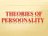 Theories of persoonality. Psychoanalytic theories