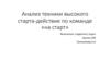 Анализ техники высокого старта-действие по команде «на старт»