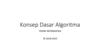 Konsep Dasar Algoritma