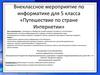 Путешествие по стране Интернетии. Внеклассное мероприятие по информатике для 5 класса