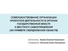 Совершенствование организации проектной деятельности в органах государственной власти и местного самоуправления
