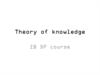 Theory of knowledge