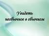 Увидеть необычное в обычном