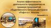 Анализ эффективности деятельности предприятия общественного питания ресторана «Рофл» в г. Москва