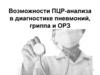 Возможности ПЦР-анализа в диагностике пневмоний, гриппа и ОРЗ