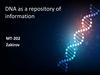 DNA as a repository of information