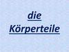 Die körperteilе. Части тела
