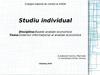 Studiu individual