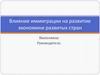 Влияние иммиграции на развитие экономики развитых стран