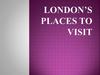London’s places to visit