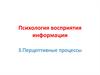 Психология восприятия информации. Перцептивные процессы