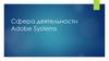 Сфера деятельности Adobe Systems
