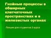 Гнойные процессы в обширных клетчаточных пространствах и в железистых органах