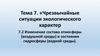 Чрезвычайные ситуации экологического характера. Изменение состава атмосферы и состояния гидросферы