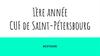 1ère année CUF de Saint-Pétersbourg histoire