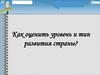 Как оценить уровень и тип развития страны?
