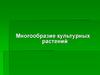 Многообразие культурных растений