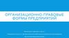 Организационно-правовые формы предприятий