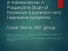 Emotion Regulation in Adolescence: A Prospective Study of Expressive Suppression and Depressive Symptoms