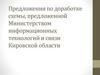 Предложения по доработке схемы, предложенной Министерством информационных технологий и связи Кировской области