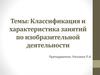 Классификация и характеристика занятий по изобразительной деятельности