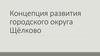Концепция развития городского округа Щёлково