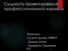 Сущность проектирования профессиональной карьеры