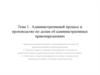 Административный процесс и производство по делам об административных правонарушениях
