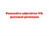 Possessive adjectives VS. personal pronouns