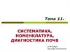 Систематика, номенклатура, диагностика почв
