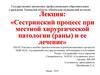 Сестринский процесс при местной хирургической патологии (раны) и ее лечение