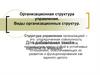 Организационная структура управления. Виды организационных структур