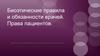 Биоэтические правила и обязанности врачей. Права пациентов