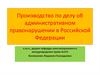 Производство по делу об административном правонарушении в РФ
