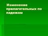 Изменение прилагательных по падежам