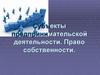 Субъекты предпринимательской деятельности. Право собственности