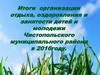Итоги организации отдыха, оздоровления и занятости детей и молодежи Чистопольского муниципального района в 2016 году