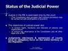 Status of the Judicial Power