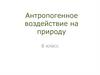 Антропогенное воздействие на природу