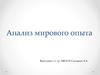 Анализ мирового опыта в архитектуре