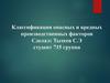 Классификация опасных и вредных производственных факторов