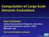 Computation of Large-Scale Genomic Evaluations