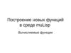 Построение новых функций в среде muLisp. Вычисляемые функции