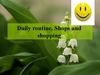 Daily routine. Shops and shopping