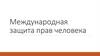 Международная защита прав человека