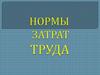 Нормы затрат труда